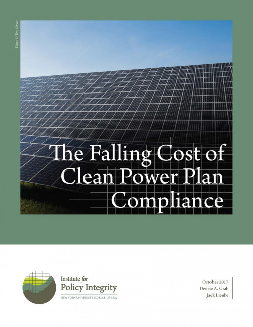 The Falling Cost of Clean Power Plan Compliance Cover