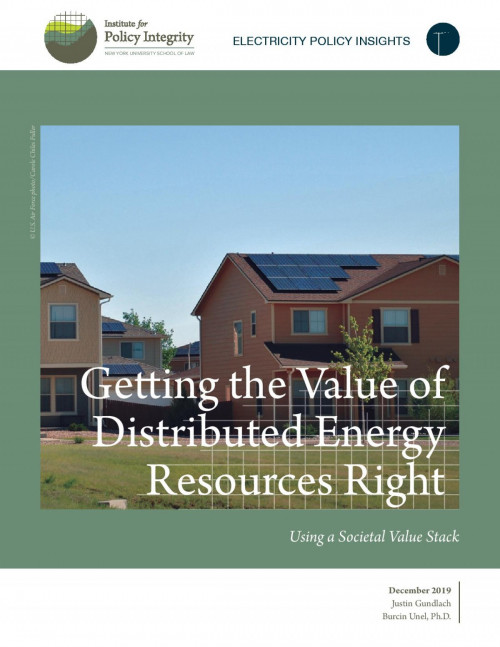 Getting the Value of Distributed Energy Resources Right Cover