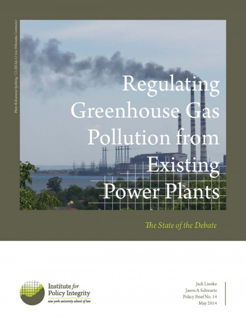 Regulating Greenhouse Gas Pollution from Existing Power Plants Cover