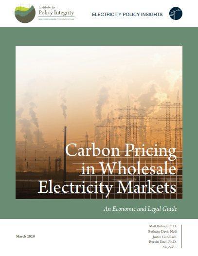 Carbon Pricing in Wholesale Electricity Markets Cover