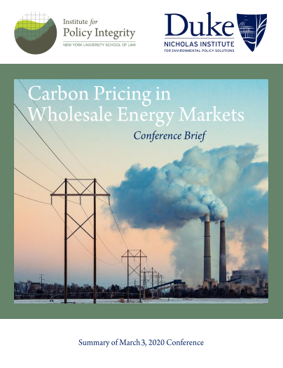 Carbon Pricing in Wholesale Energy Markets Cover