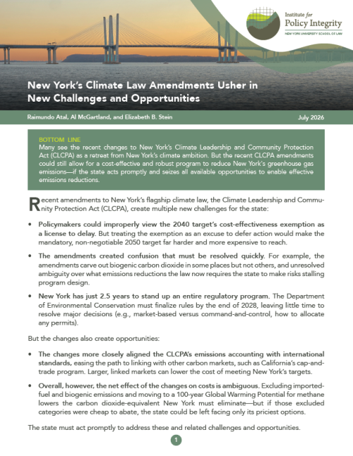 New York’s Climate Law Amendments Usher in New Challenges and Opportunities Cover