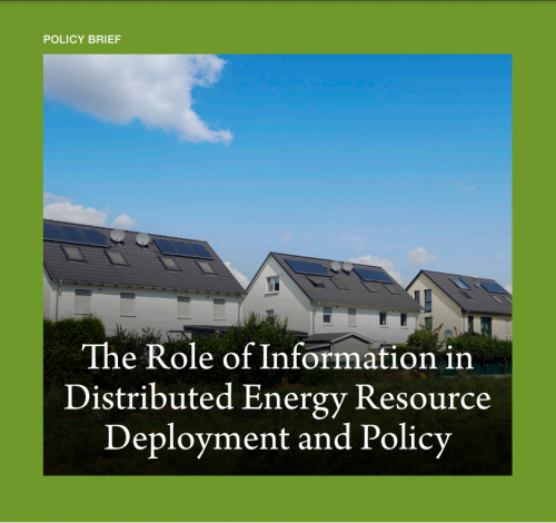 The Role of Information in Distributed Energy Resource Deployment and Policy Cover
