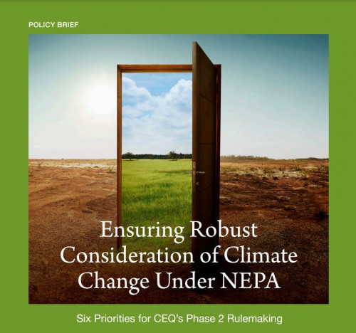 Ensuring Robust Consideration of Climate Change Under NEPA Cover