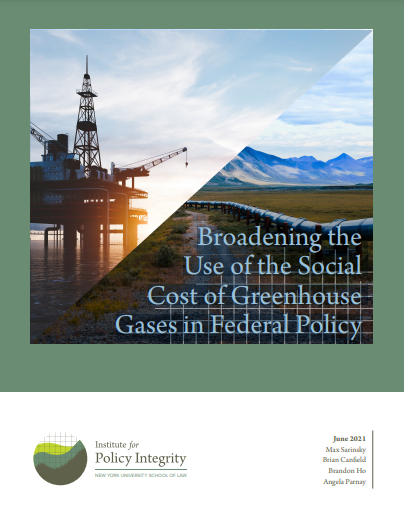 Broadening the Use of the Social Cost of Greenhouse Gases in Federal Policy Cover